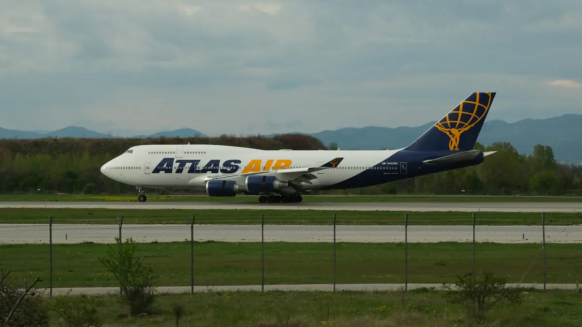 Cargo plane on the runway